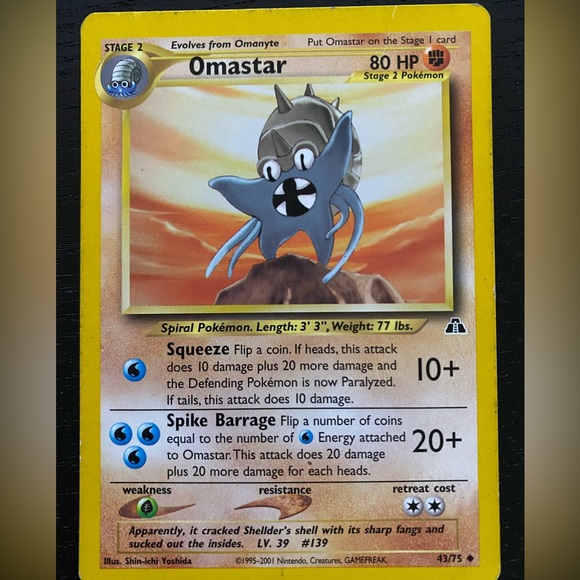 Set of 5 Pokémon Cards. Voltorb, Blaine’s Mankey, Geodude, Omastar, Rhydon. - Picture 4 of 7